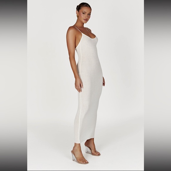 MESHKI Magnolia Knit Midi Dress - Ivory L - Picture 8 of 9